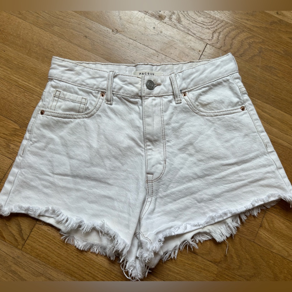 PacSun Women's White Denim Shorts